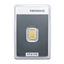 Sztabka złota 1 g Heraeus/Argor-Heraeus, LBMA - 24h