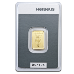 Sztabka złota 5g Heraeus/Argor-Heraeus, LBMA - 10 dni