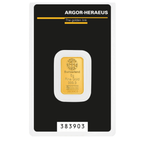 Sztabka złota 5g Heraeus/Argor-Heraeus, LBMA - 24h